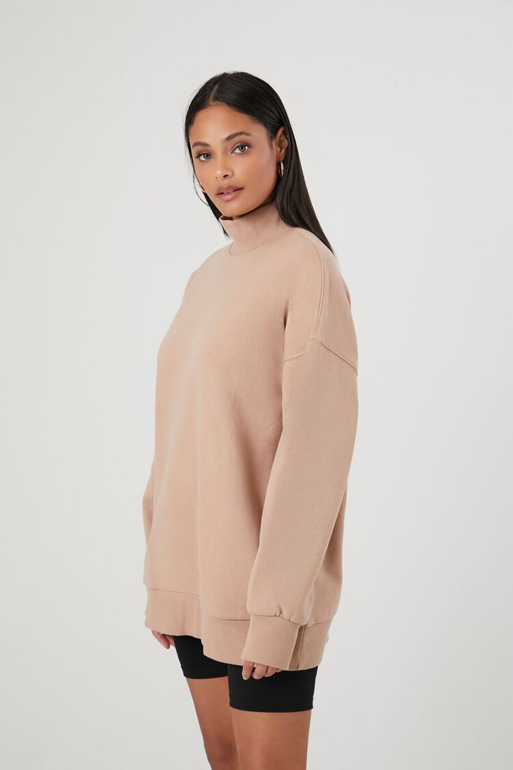 Fleece Mock Neck Pullover